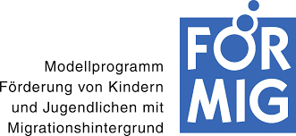 Logo mit der Aufschrift »Förmig. Modellprogramm Förderung von Kindern und Jugendlichen mit Migrationshintergrund.«
