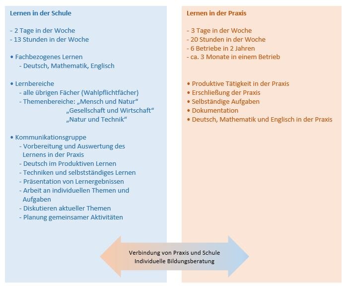 Vergleich von Lernen in der Schule und Lernen in der Praxis